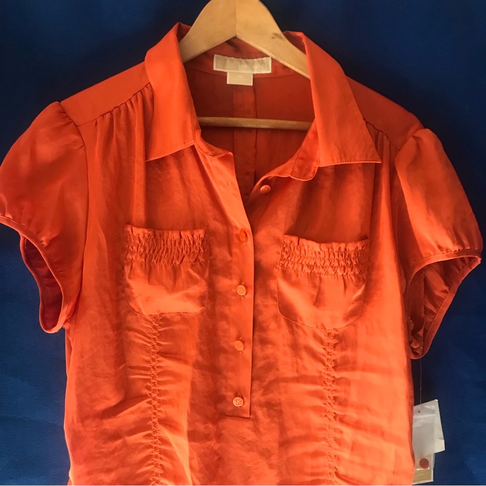 Michael Kors Orange blouse 12 - Picture 6 of 6